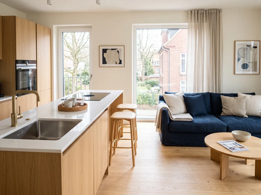 Turnover-Service Wechselreinigung einer Airbnb-Wohnung in Hamburg-St. Pauli zwischen Check-out und Check-in